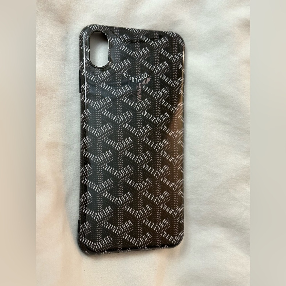 Designer Black Grey IPhone XS Max Phone Case
